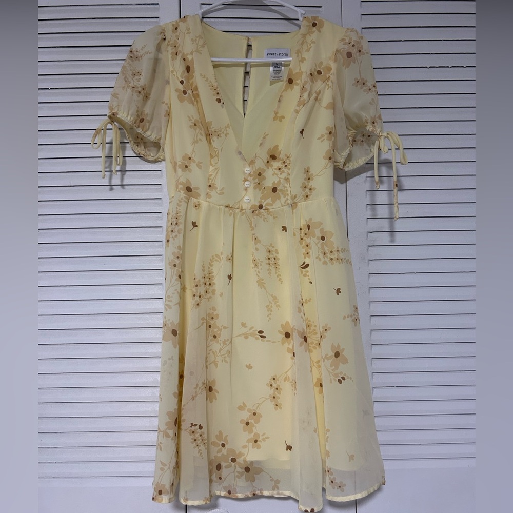 Yellow Floral Dress